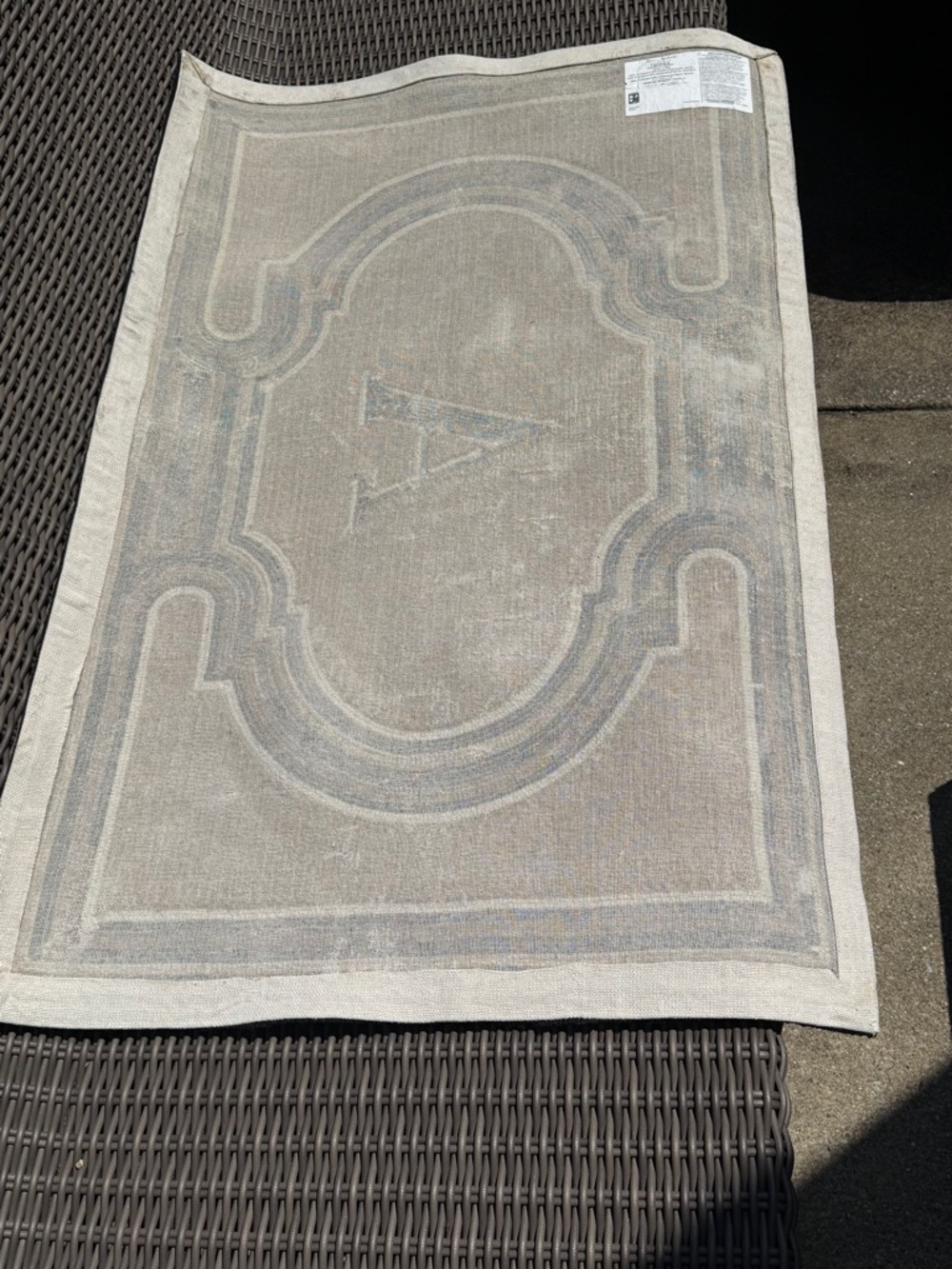 Frontgate Monogrammed 'A' Indoor/Outdoor Rug - Picture 13 of 15